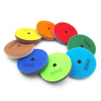Disque de ponçage flexible en éponge diamantée pour marbre et pierre, 4 pouces/100 mm, pour ponçage à sec et humide, outils abrasifs pour terrazzo