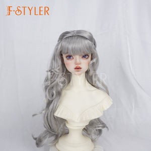 Fstyler BJD วิกผมตุ๊กตาผูกครึ่งหลังวิก<span class=keywords><strong>ผม</strong></span>สังเคราะห์ผ้าขนตุ๊กตาหยักศกยาวตุ๊กตาน่ารัก BJD อุปกรณ์เสริมแต่งตัว - Product Image 2