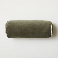 Coussins de canapé de fournisseur chinois, couleur unie, cylindriques longs, oreiller de soutien classique en velours