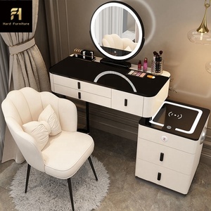 Gabinete <span class=keywords><strong>de</strong></span> almacenamiento <span class=keywords><strong>de</strong></span> <span class=keywords><strong>espejo</strong></span> LED <span class=keywords><strong>de</strong></span> diseño Simple nórdico, mesa <span class=keywords><strong>de</strong></span> maquillaje <span class=keywords><strong>de</strong></span> princesa multifuncional - Product Image 1