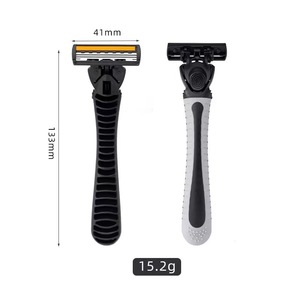 Manual <b>Razor</b> For Men 3 Blade Stainless Steel Face Shaving <b>Razor</b> With Replacement Blades <b>Set</b> - Product Image 2