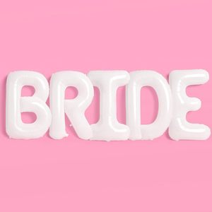 Globos Blancos de 40 Pulgadas con la Palabra BRIDE (Material de Película, Forma de Letras), Impermeables, Duraderos, Gran Venta, para Despedidas de <span class=keywords><strong>Soltera</strong></span>, Compromisos y Bodas - Product Image 4