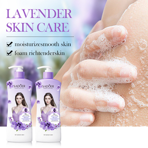 SADOER-<span class=keywords><strong>Gel</strong></span> <span class=keywords><strong>de</strong></span> <span class=keywords><strong>ducha</strong></span> <span class=keywords><strong>de</strong></span> lavanda orgánico Natural, espuma humectante brillante, lavado corporal perfumado - Product Image 6