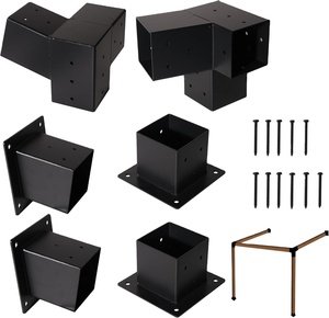 Connecteur de <span class=keywords><strong>poutre</strong></span> de poteau de support de toit de pergola 2x4 robuste avec supports de montage de structure de support de triangle pour poteaux en <span class=keywords><strong>bois</strong></span> de 2 "x 4" - Product Image 1