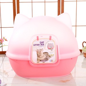 Venta al por mayor nuevo diseño de alta calidad de plástico lindo gato grande caja de arena para gato - Product Image 5
