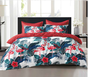 Parure de lit et draps imprimés en <span class=keywords><strong>tissu</strong></span> satiné <span class=keywords><strong>microfibre</strong></span> 100 % polyester 90 g/m² pour mariages et jeunes filles, par Fabric Factory - Product Image 3