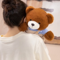 Oso de Peluche Vestido, Juguete de Peluche Suave y Esponjoso, Muñeco de Oso Sentado con Traje para Decoración de Sofá, Regalo de Cumpleaños para Niños