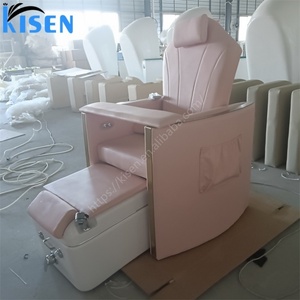 Kisen - Vente flash - Nouveau fauteuil de pédicure et de manucure électrique rose, blanc et bleu, luxueux et moderne, 110V 220V, en vente - Product Image 2
