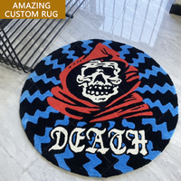 333 kilim Anime özel şekil paspaslar el püsküllü Carve ticari kullanım Die Cut Out şekil marka tasarımcı Logo kilim lüks Modern