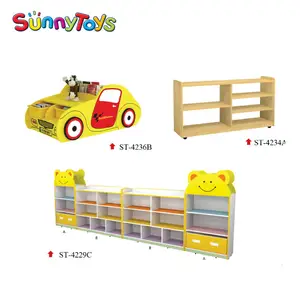 Preschool wooden cabinet children school furniture