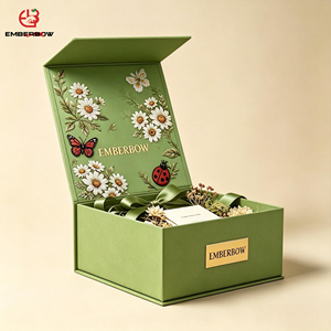 EBB Green Matte Rigid Magnetic Folding Eco-Friendly Recyclable Reusable <b>Gift</b> <b>Box</b> Wholesale Custom Logo <b>Large</b> Luxury Cardboard - Product Image 1