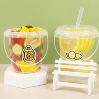 Gepersonaliseerde wegwerp 32oz fruitbekers grote emmer PP plastic drinkbekers 1000 Boba melkthee bierbeker met deksel kamperen