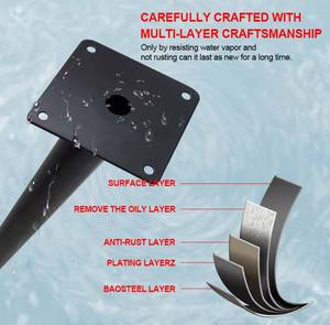 Accessoires de canapé, pieds de table en métal, pieds de meubles, quincaillerie, pieds de canapé, pieds en acier inoxydable de 18 cm pour meubles, doré - Product Image 5