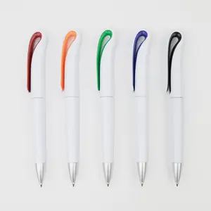 Logo印刷笔，外贸笔，广告笔，会议学生笔，天鹅颈塑料圆珠笔