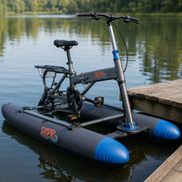 Vélo aquatique à pédales pour une personne, gonflable, avec ponton en PVC durable, pour les loisirs aquatiques sur lac et océan.