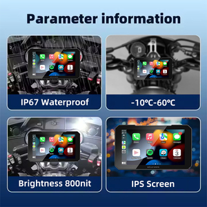 IP67 không thấm nước 5 inch Xe Máy hiển thị không dây Carplay & Android Auto <span class=keywords><strong>GPS</strong></span> cảm ứng màn hình - Product Image 3