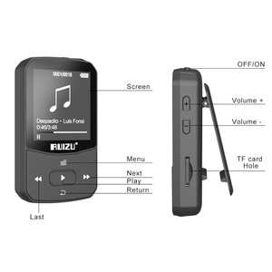 Ruizu X52 Xách Tay 16GB <span class=keywords><strong>Clip</strong></span> Mini Bluetooth <span class=keywords><strong>MP3</strong></span> Âm Nhạc Máy Nghe Nhạc Chất Lượng Âm Thanh Cao Sao Chép-Chức Năng Tập Tin Thể Thao Phương Tiện Truyền thông <span class=keywords><strong>MP3</strong></span> Máy Nghe Nhạc - Product Image 6