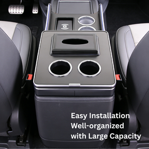 Boîte d'<span class=keywords><strong>accoudoir</strong></span> modifiée pour véhicule Feigeer Tech, grande capacité, style professionnel, avec rangement surélevé et porte-gobelet - Product Image 2