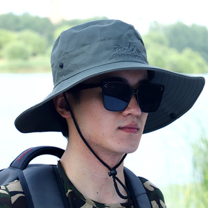 Chapeau de pêcheur d'été pour homme, gris clair, respirant, protection solaire, chapeau de pêche et de randonnée en plein air - Product Image 2