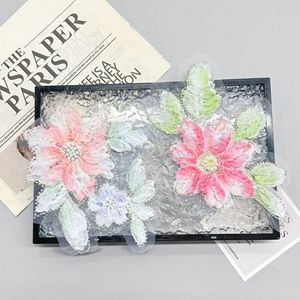 Lot de Broderies en Dentelle 3D Florales Perlées et Pailletées, Appliques de <span class=keywords><strong>Broderie</strong></span>, Patchs de Fleurs en Dentelle pour Robe de Soirée, Robe de Mariée, Vêtement - Product Image 1