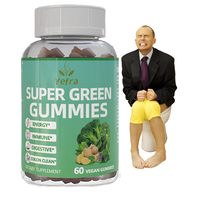 Super Green Gummies – Détoxifiant et Nettoyant Intestinal en 15 Jours – Action Rapide pour la Régularité et la Santé Intestinale – 60 Gummies