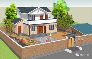 Villa in Stile Europeo con Struttura in Acciaio Leggero, Design Modulare con Planimetrie <span class=keywords><strong>3D</strong></span> e Servizi in Loco - Product Image 6