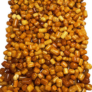 天然琥珀色のジュエリーロシアの琥珀色の石加工ビーズ古い琥珀色の柱の形8-14mm赤いイスラム教徒の祈りのビーズは安いです - Product Image 1