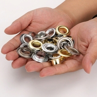 Œillets personnalisés durables en acier inoxydable, rivets métalliques creux, œillets plats ronds pour sacs, vêtements, tentes, rideaux de douche