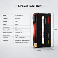 Baterai UAV 30000mAh 22.8V 15C 6S Densitas Energi Tinggi untuk Drone Pengiriman Logistik OEM