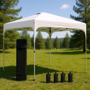 เต็นท์พับได้ D0100X35SKT ขนาด 10x10 ฟุต สีขาว สำหรับใช้งานกลางแจ้ง พร้อมกระเป๋าหิ้วและถุงถ่วงน้ำหนัก - Product Image 2