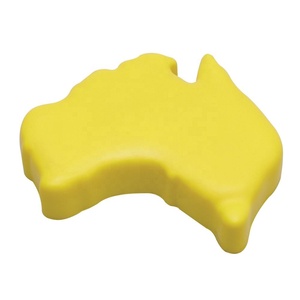 Espuma de PU promocional Anti estrés Aussie Mapa en forma de logotipo personalizado Regalos promocionales SS034 Stress Relieve Ball Stress Aussie Map - Product Image 3