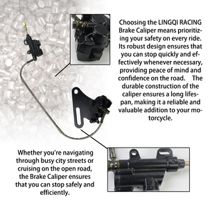LINGQI Conjunto <span class=keywords><strong>de</strong></span> Pinza <span class=keywords><strong>de</strong></span> Freno Trasero Superior e Inferior <span class=keywords><strong>de</strong></span> 15mm para Motocicleta, Pit Bike, ATV, SUV y Accesorios - Product Image 4
