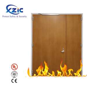 Offre spéciale Portes d'entrée résidentielles à double façade en bois Portes coupe-feu insonorisées pour la maison et l'hôtel Portes mère et fils - Product Image 4