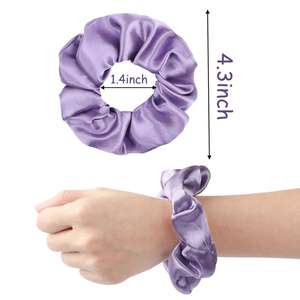 Corda de cabeça de seda pura, acessórios de borracha, cuidados macios, luxuosos, scrunchie - Product Image 3
