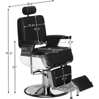 Chaise de barbier de qualité professionnelle, robuste, hydraulique, 360° °   Mobilier de salon pivotant en cuir de qualité supérieure personnalisable