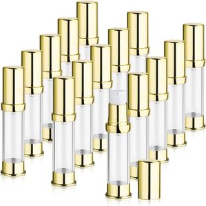 Luxury Custom Cosmetic Set Gold Acrylic Serum & Lotion Bottles & Cream Jars with Custom Logo 20g-120ml Sizes - Product Image 1