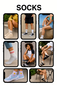 Custom Athletic Crew <strong>Socks</strong> With Breathable Moisture Wicking Cotton Nylon Spandex Blend - Product Image 5