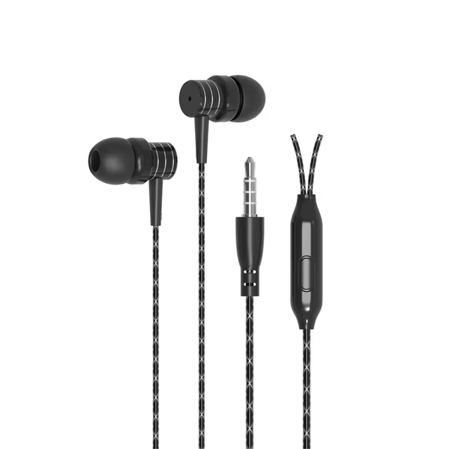 Stereo Wired In-ear Earphones Dynamic Sound Wired Earphones Reinforced Cable Durable Design for Kids Teenagers Online Learning