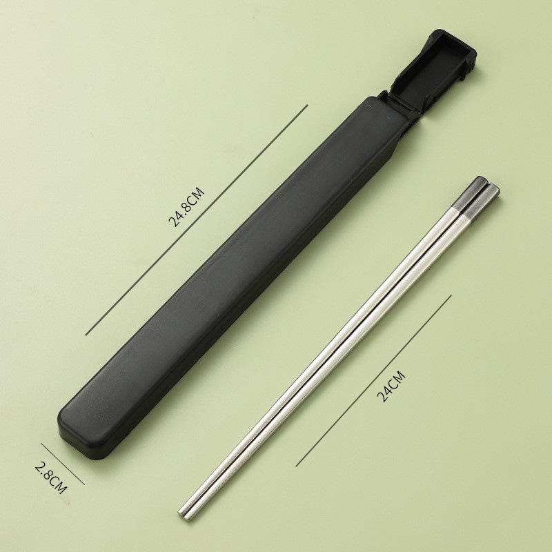 316  quot;Fu quot; Character Chopsticks, 1 Pair, Portable Pack [Black]