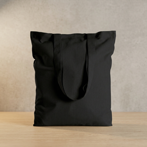 <b>Black</b> Color Cotton <b>Tote</b> <b>Bag</b> With Different Thickness Quality Hand Length Handles For Daily Shopping <b>Tote</b> for Your Promotional - Product Image 3