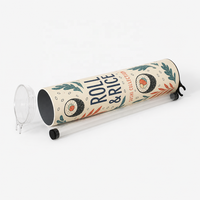 Boîte à sushi en carton écologique de qualité alimentaire avec logo personnalisé, pour emporter, livraison, tube en papier pour sushi