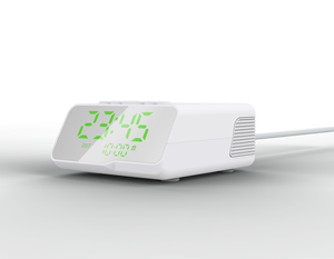 American geometrico LED sveglia <span class=keywords><strong>Radio</strong></span> ABS materiale elettrodomestico elettronico con 1 tipo C 3 porte USB - Product Image 1