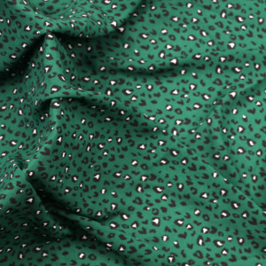 WI-B06 Màu Xanh Lá Cây <span class=keywords><strong>Leopard</strong></span> In 100% Polyester Siêu Mềm Mại Và Thoáng Khí Faille Crepe Vải Cho Dài Hàng May Mặc Thiết Kế Lạ Mắt - Product Image 2