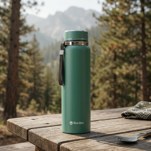 Rang Dong Stainless Steel Vacuum Insulated Water Bottle 1L Double Wall Travel <b>Flask</b> Minimalist Design Green - Product Image 3