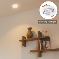 Spot encastré de plafond LED 6W de haute qualité, orientable, rond, à montage en surface, lot de 6 pour éclairage intérieur