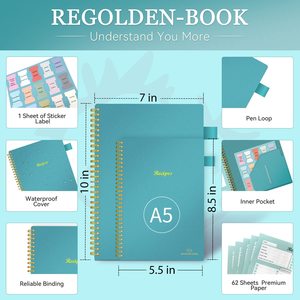 Cuốn sách công thức để viết trong công thức nấu ăn của riêng bạn, máy tính xách tay công thức trống với các tab cho người yêu nấu ăn gia đình, trang 120 công thức Tổ Chức, - Product Image 5