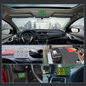 6 interruptores Headliner Mount Fondo verde Sistema de relé de luz Panel de interruptores 12V - Product Image 6