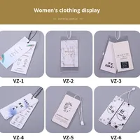 Étiquettes suspendues en papier personnalisées haut de gamme pour vêtements d'enfants, chaussettes, chaussures, sous-vêtements, sacs - Marques et étiquettes fabriquées en Chine Modèle NZ-A1