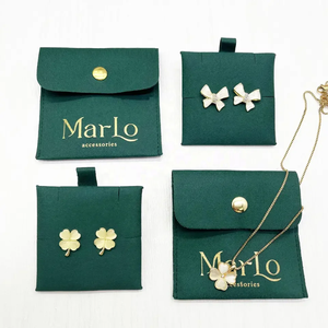 Luxury Elegant Velvet Jewelry Container Custom Logo Packaging Bags for Earrings Rings for <b>Gift</b> <b>Envelope</b> Pouches - Product Image 3