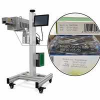 Máquina de Codificación Láser de CO2 de 30W 60W 100W Tipo Gantry con Enfriamiento por Agua para Impresión en Películas de Embalaje, Botellas y Cajas